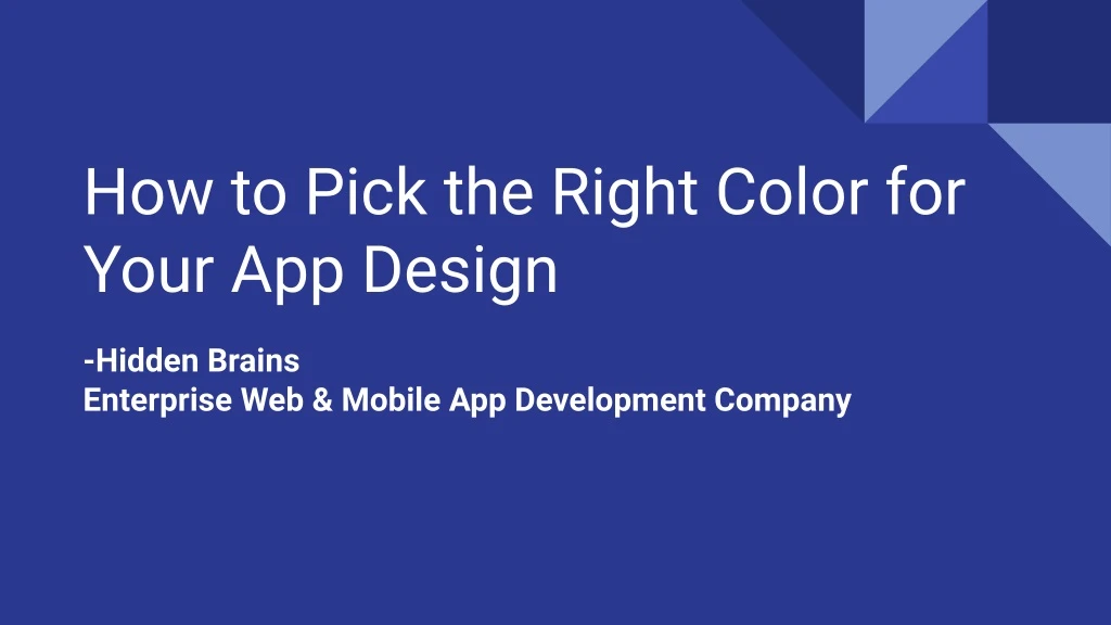 how to pick the right color for your app design