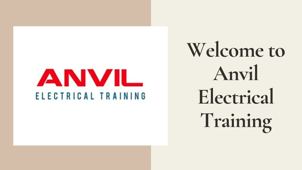welcome to anvil electrical training