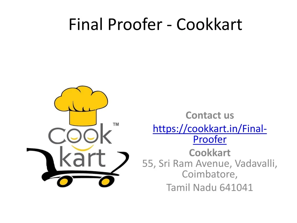 final proofer cookkart