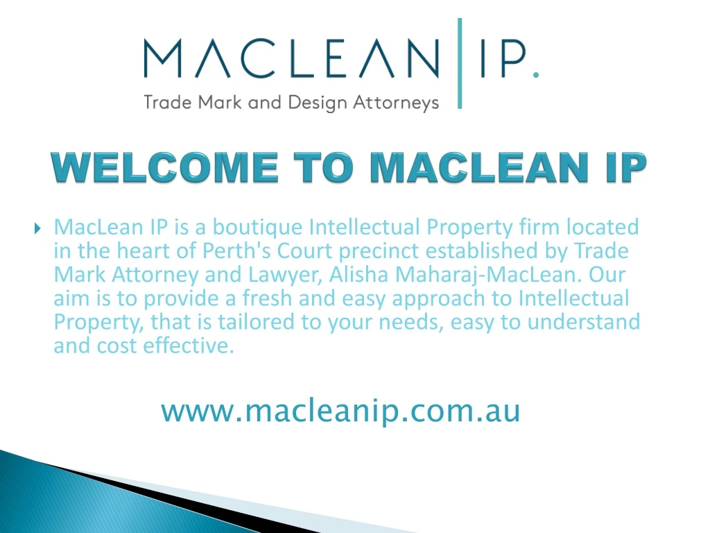 welcome to maclean ip