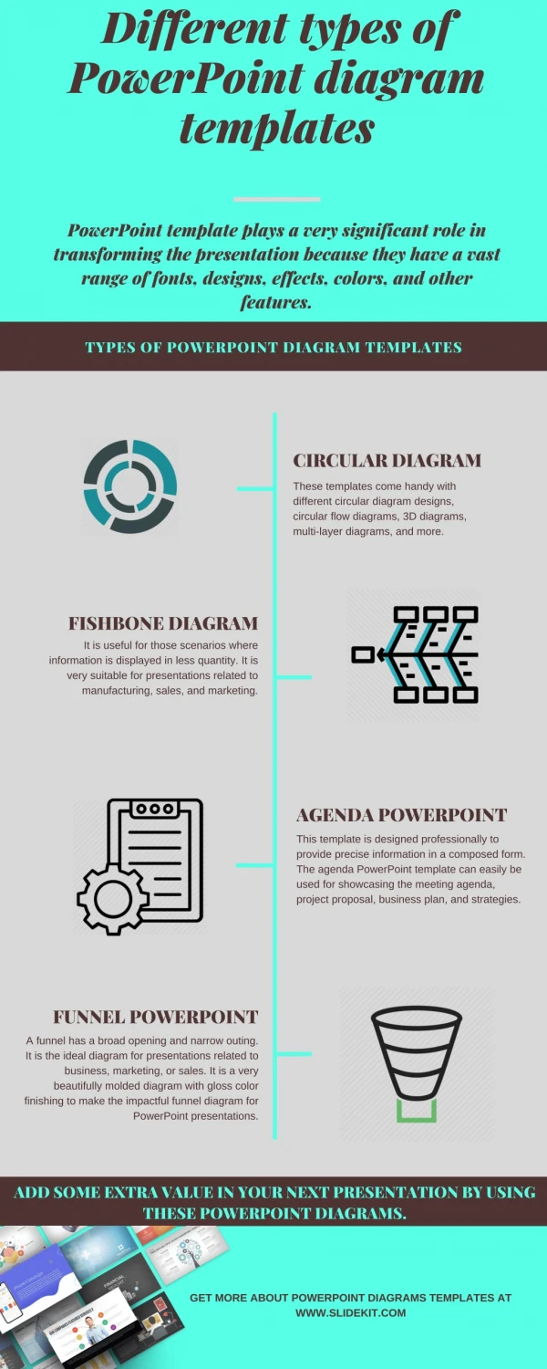 Types of PowerPoint diagram templates for presentation