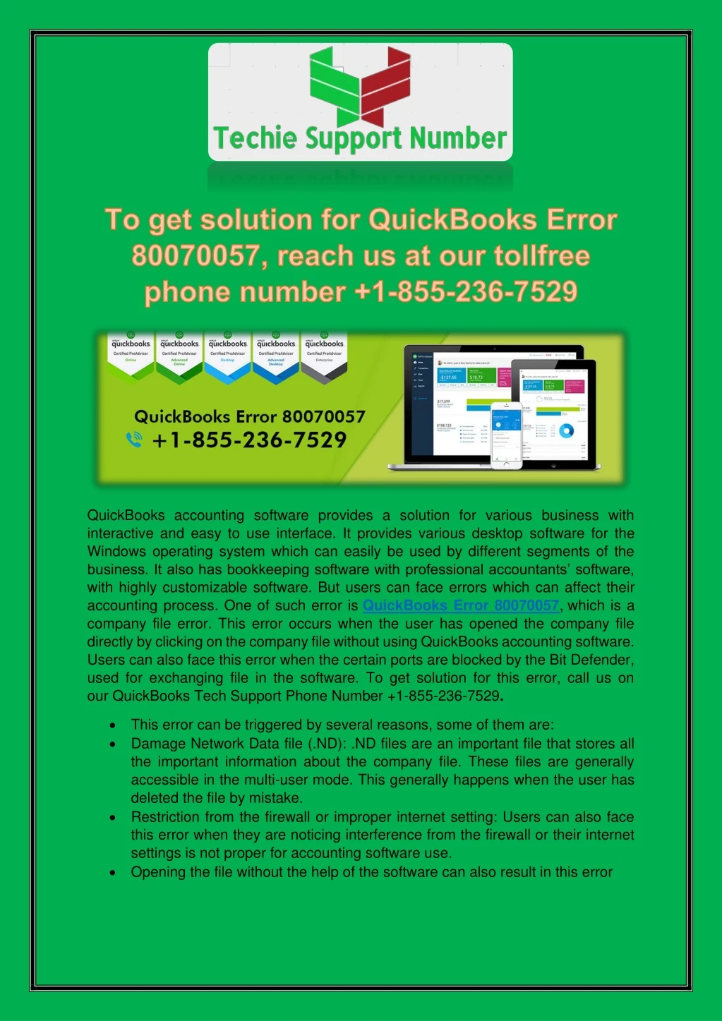 quickbooks accounting software provides