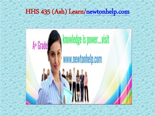 hhs 435 ash learn newtonhelp com