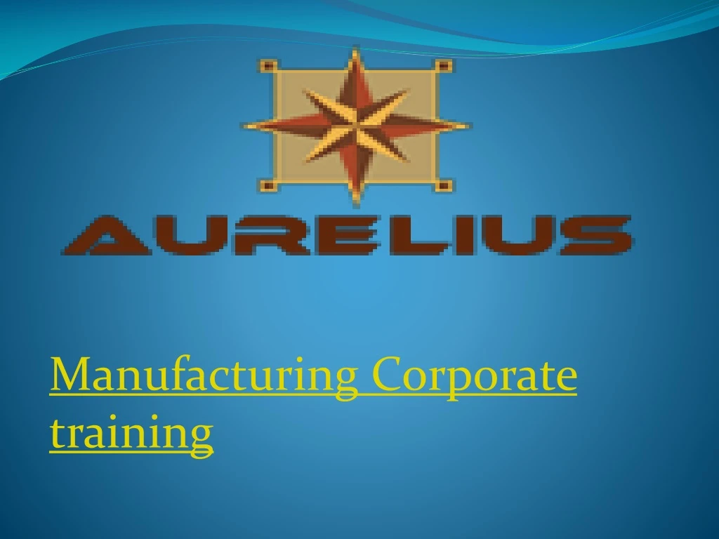 manufacturing corporate training