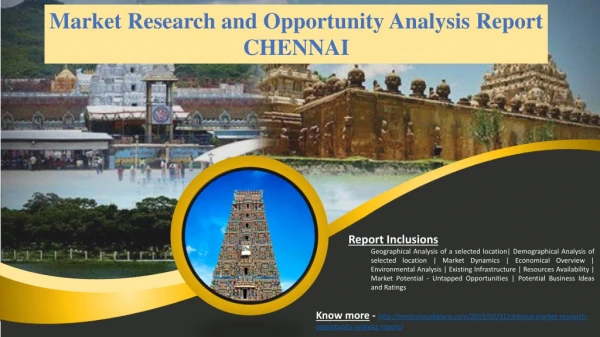 CHENNAI - Market Research & Opportunity Analysis Report