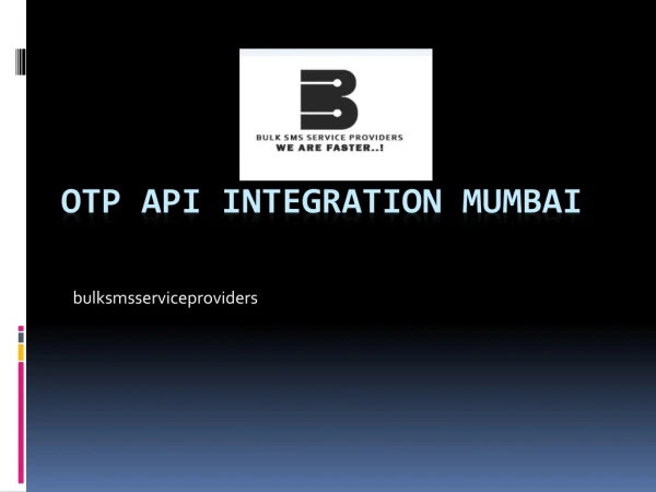 Otp Api Integration Mumbai