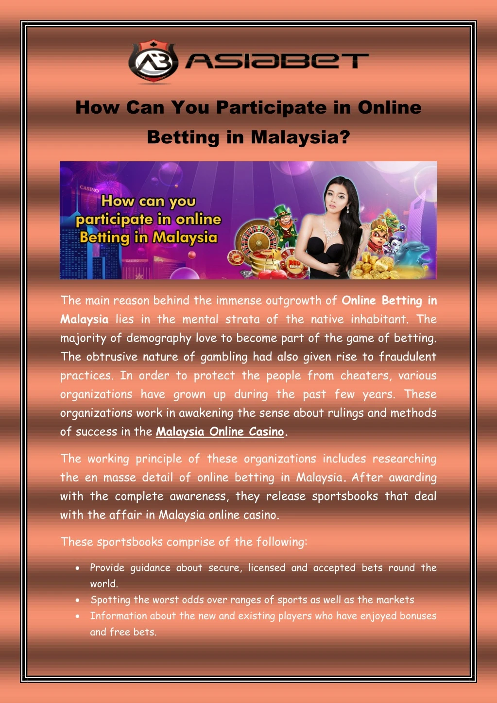 how can you participate in online betting