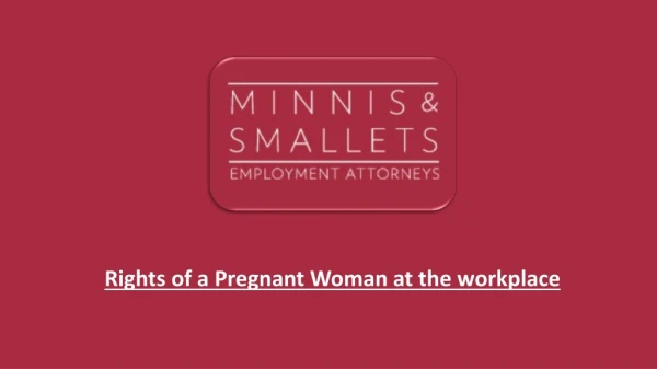 Rights of a pregnant woman at the workplace