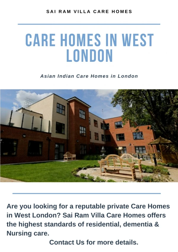 Care Homes in West London