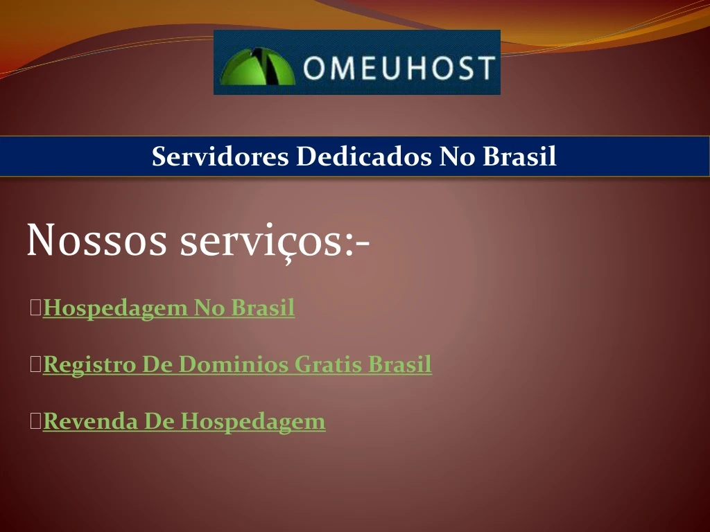 servidores dedicados no brasil
