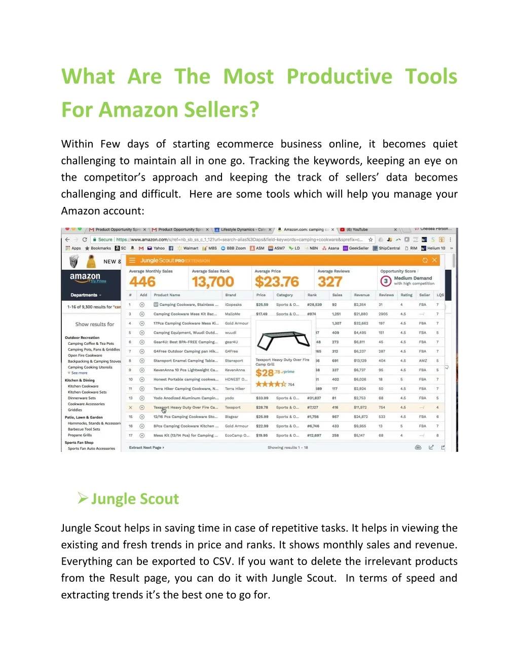 what are the most productive tools for amazon