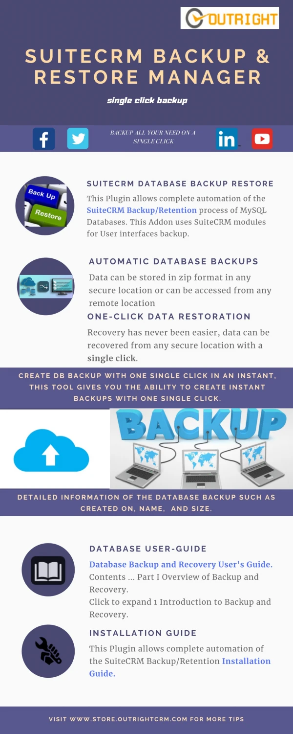 SuiteCRM Database Backup and Restore Manager | Outright Store