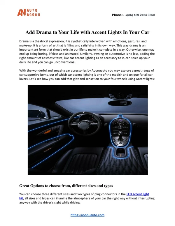 Add Drama to Your Life with Accent Lights In Your Car