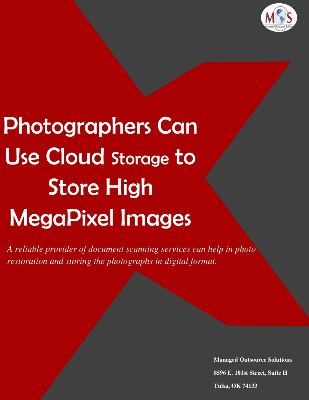photographers can use cloud storage to store high