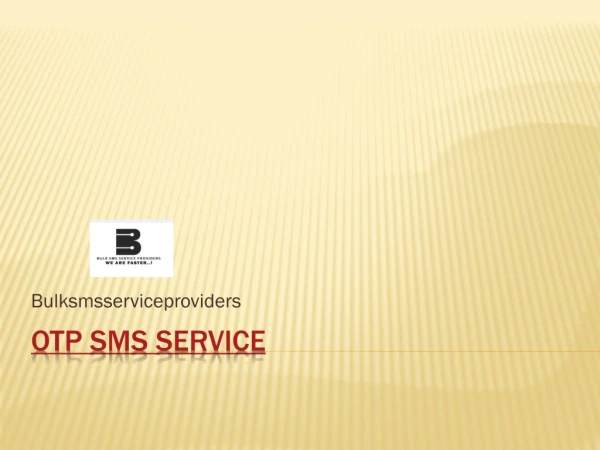 OTP Sms Service