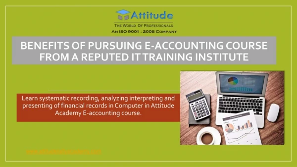 E-accounting Course Institute in Uttam Nagar | Attitude Tally Academy