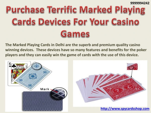 Purchase Terrific Marked Playing Cards Devices For Your Casino Games