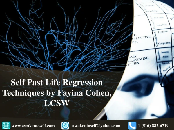 Self Past Life Regression Techniques by Fayina Cohen, LCSW