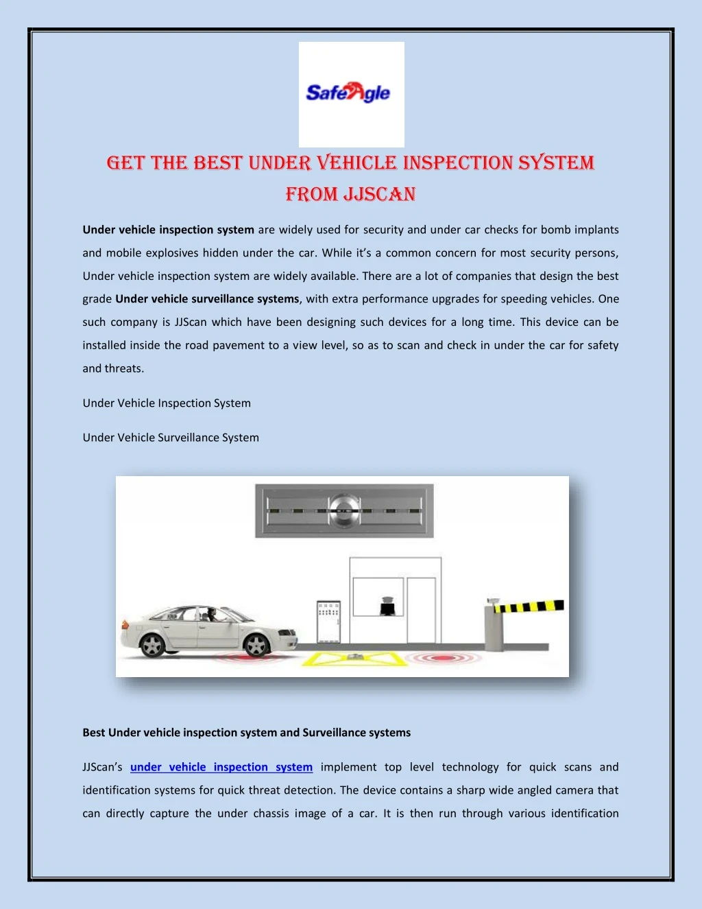 get the best under vehicle inspection system from