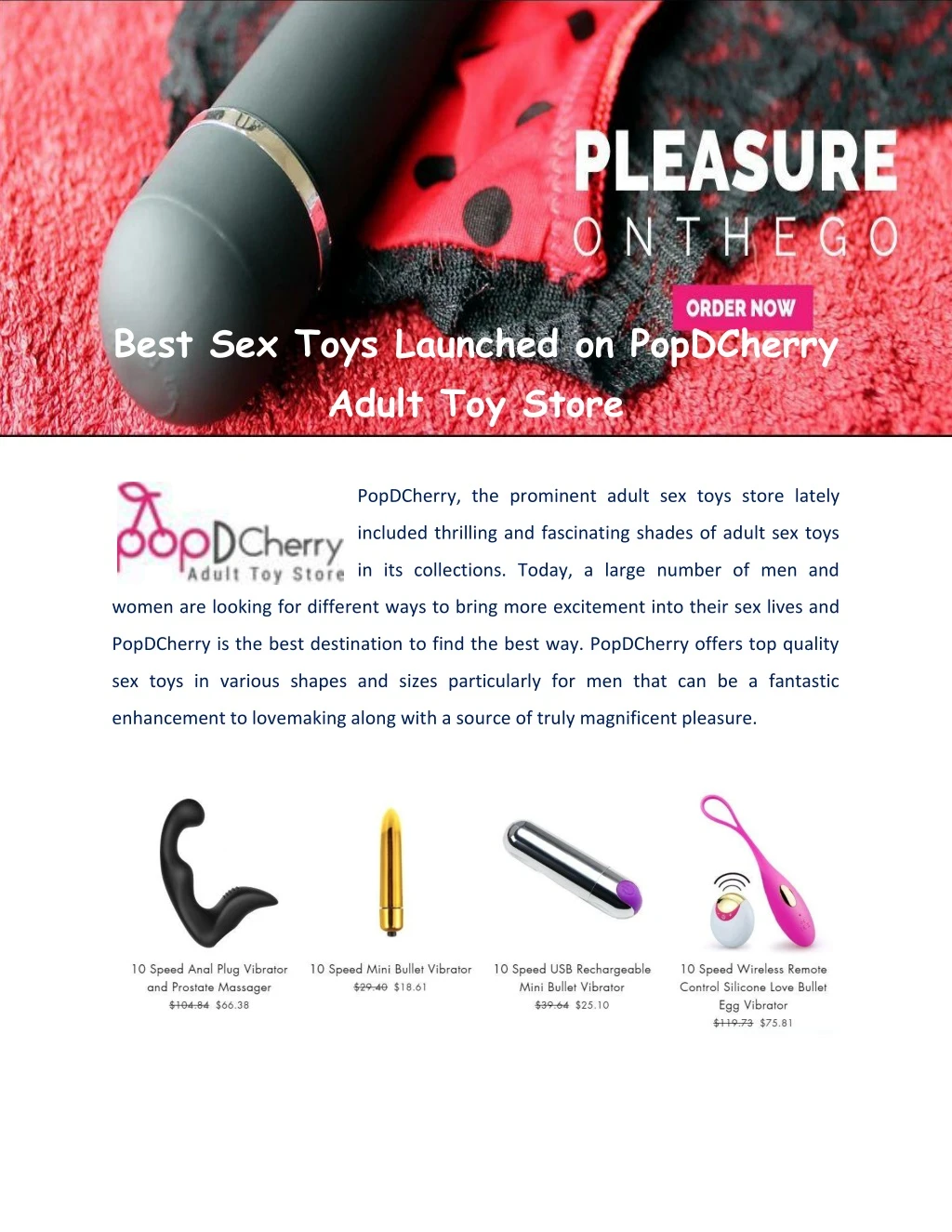 best sex toys launched on popdcherry adult