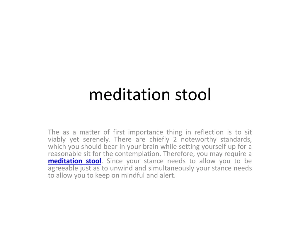 meditation stool