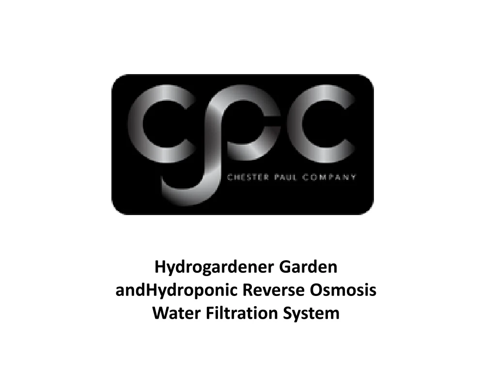 hydrogardener garden andhydroponic reverse osmosis water filtration system