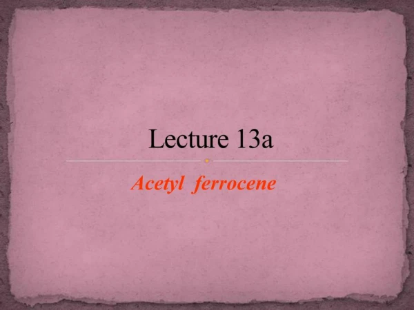 Lecture 13a