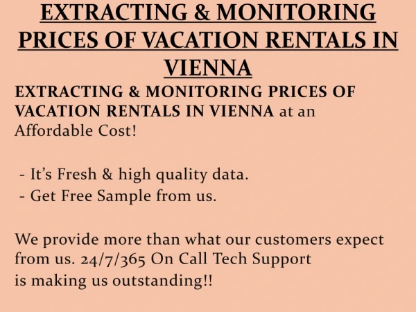 extracting monitoring prices of vacation rentals in vienna