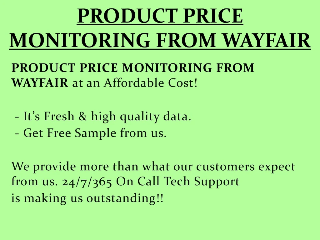 product price monitoring from wayfair