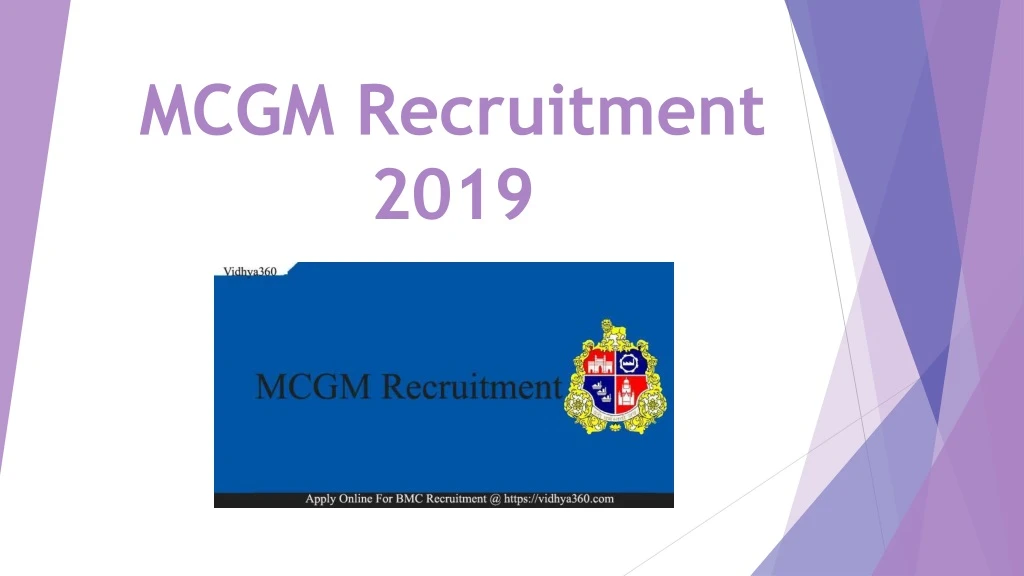 mcgm recruitment 2019