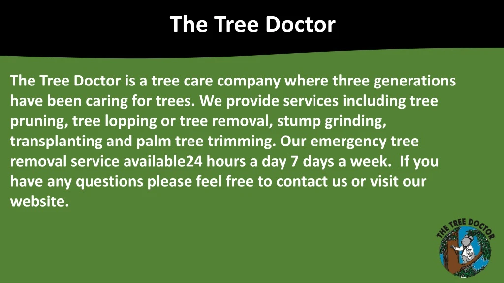 the tree doctor