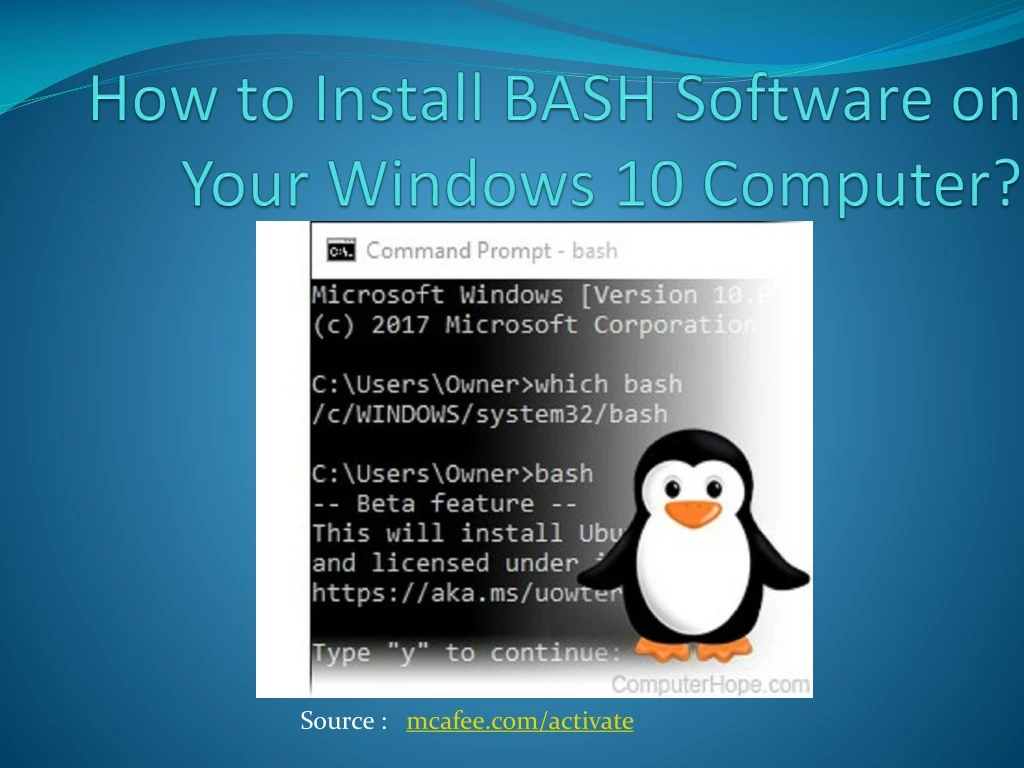 how to install bash software on your windows 10 computer