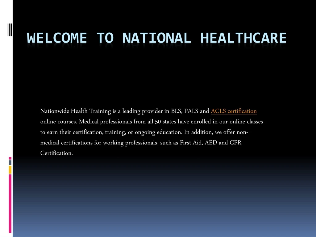welcome to national healthcare