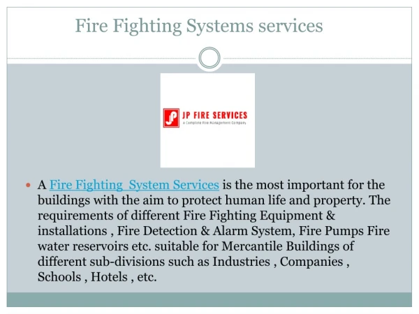 Repair of Fire Fighting System