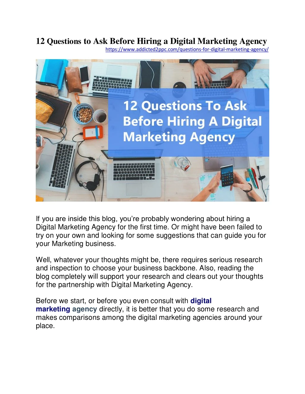 12 questions to ask before hiring a digital