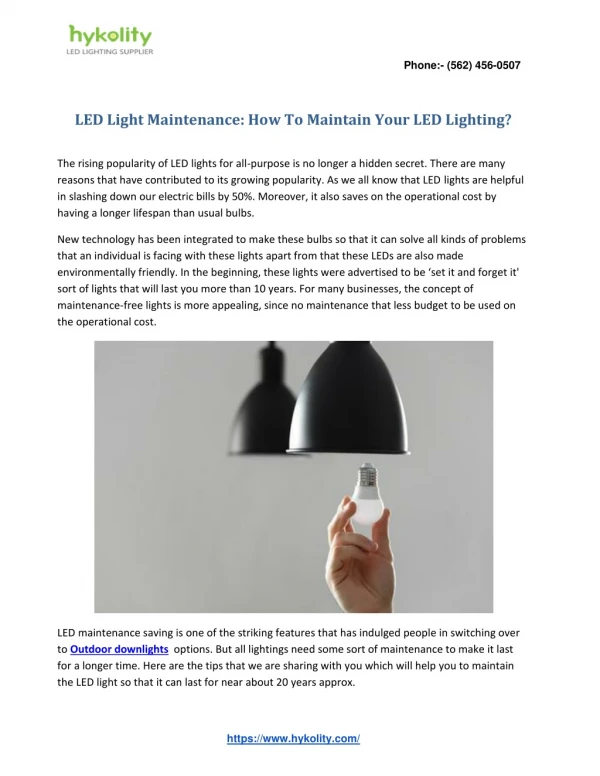 LED Light Maintenance: How To Maintain Your LED Lighting?