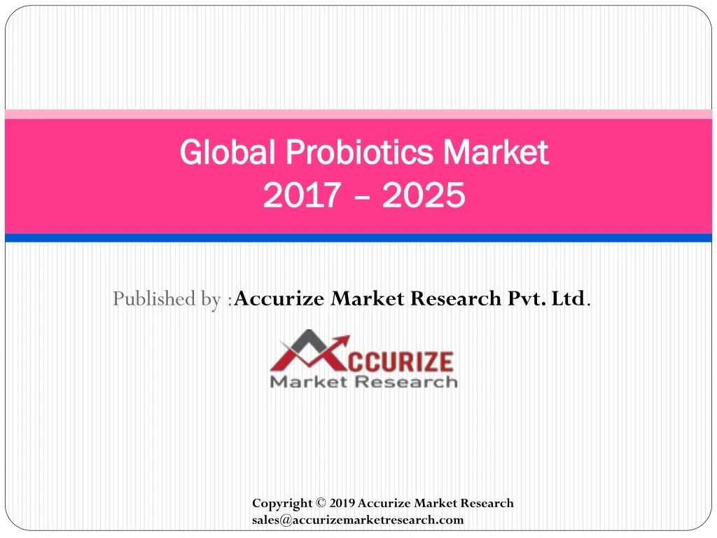 global probiotics market 2017 2025