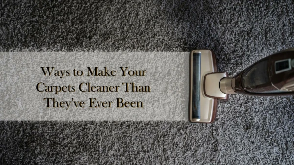 Smarter Way to Clean Your Carpet