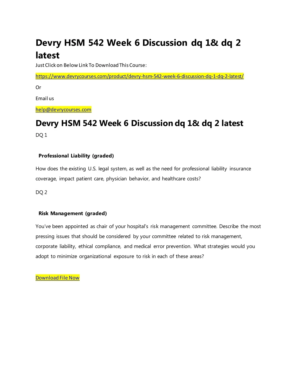 devry hsm 542 week 6 discussion dq 1 dq 2 latest