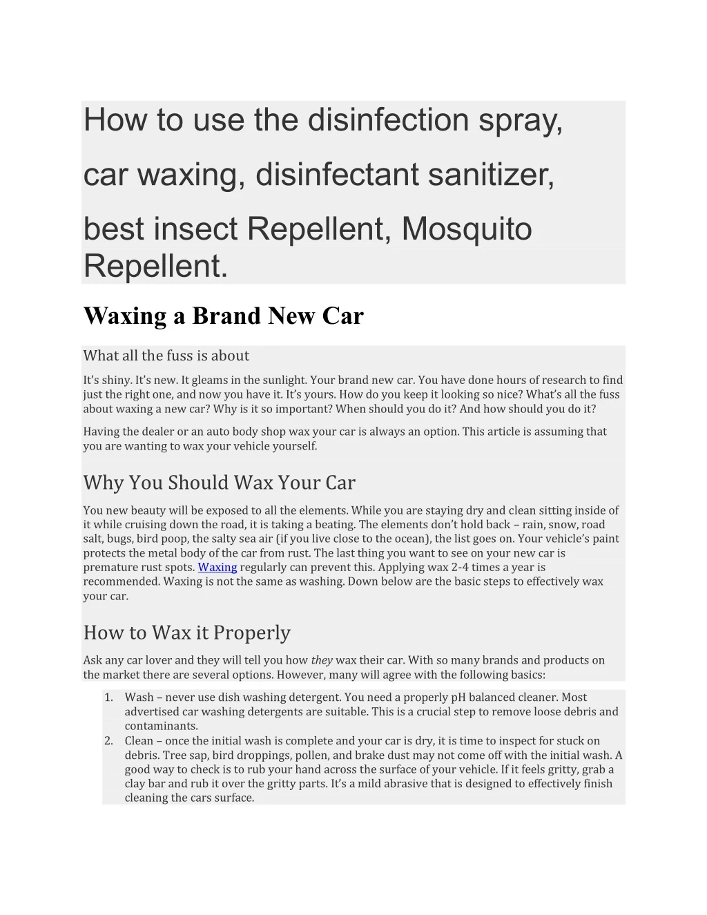 how to use the disinfection spray