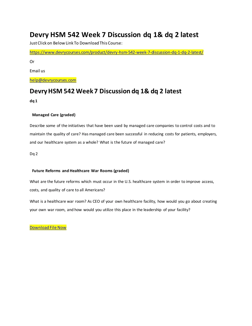 devry hsm 542 week 7 discussion dq 1 dq 2 latest