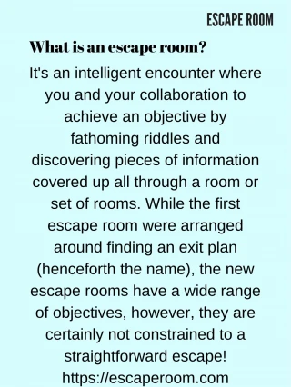 Escape room - slide 1