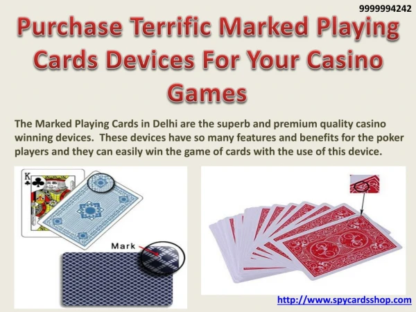 Purchase Terrific Marked Playing Cards Devices For Your Casino Games