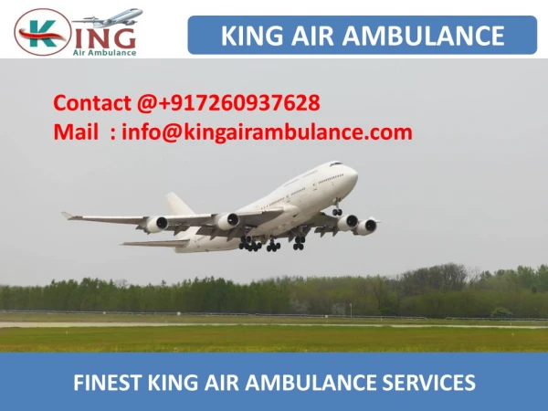 Hire Air Ambulance Service in Bhopal and Raipur with Medical Team by King