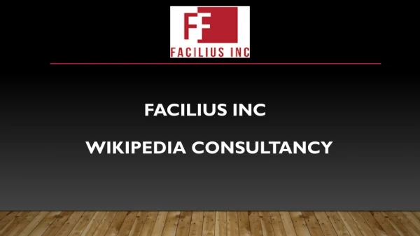 Get Wikipedia page for your business - Facilius Inc