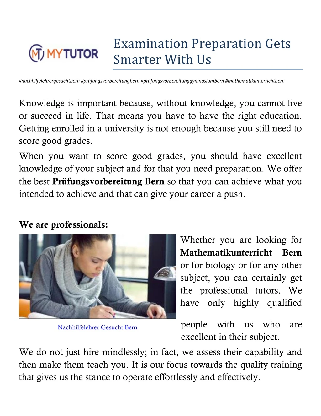 examination preparation gets smarter with us