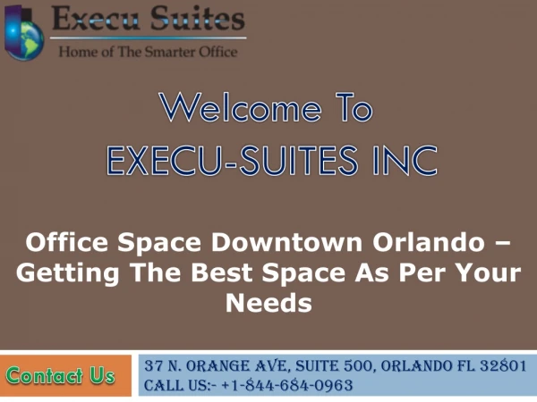 Share Office Space For Lease Downtown Orlando