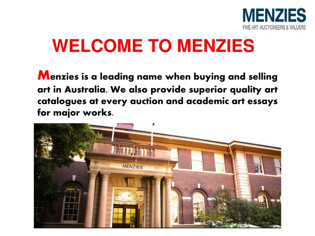 welcome to menzies
