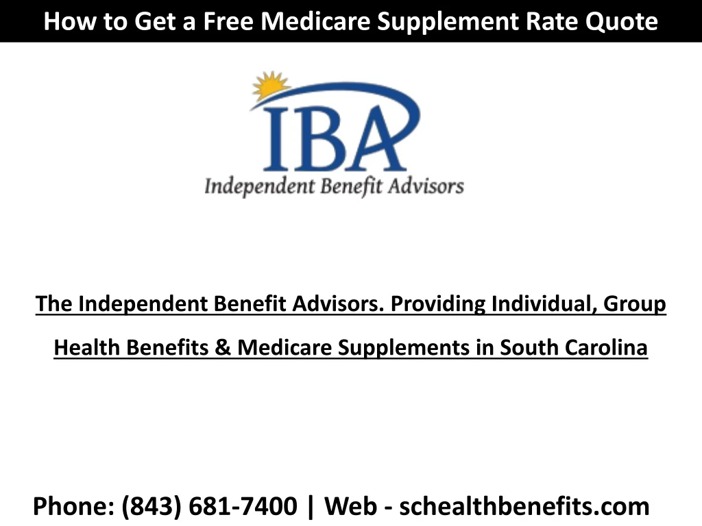 how to get a free medicare supplement rate quote