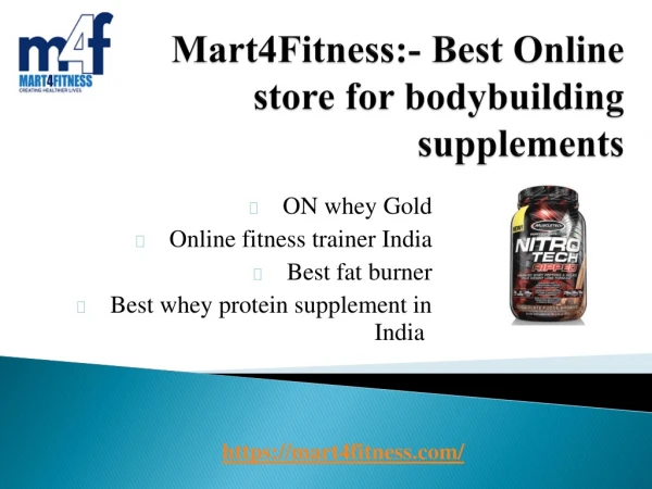 The #1 Online Store for Fitness Supplements in India